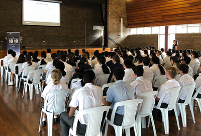 All Saints College Liverpool students at Sydney Catholic Schools' first 10:10 Project workshop